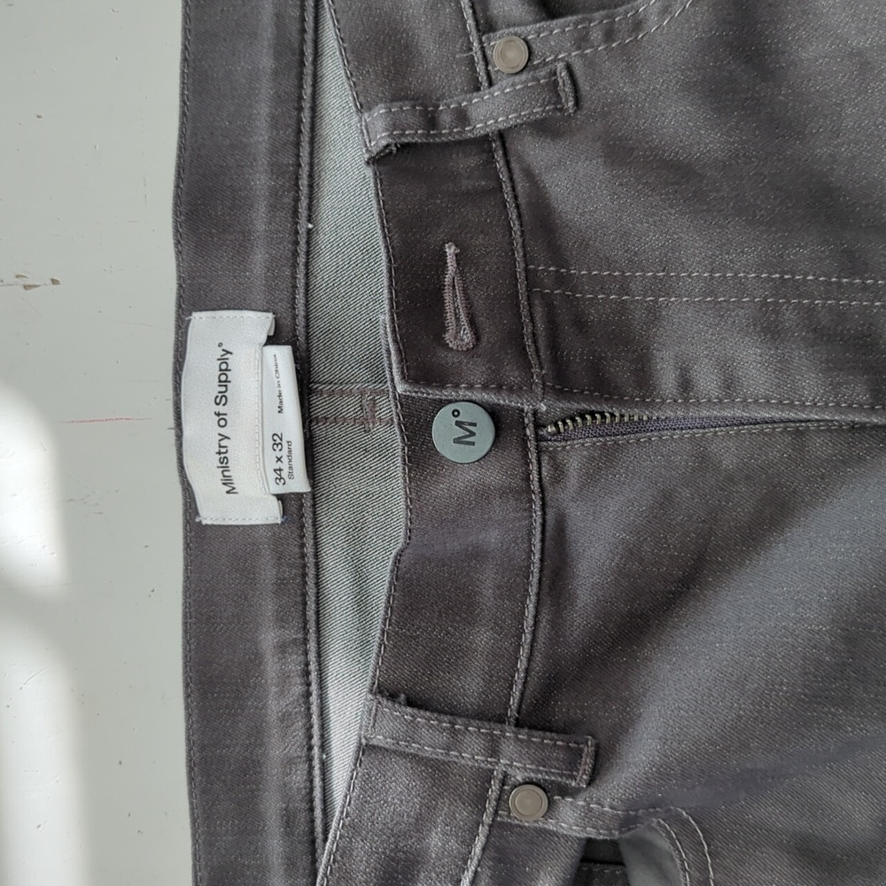 Ministry of Supply Gray Straight Men Jeans